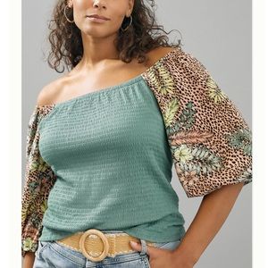 Anthropologie W5 Concepts Roselle Smocked Top